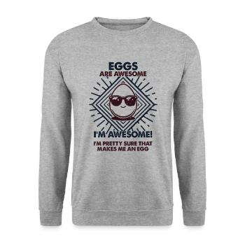 Balls Are Great - Mom Dad - Unisex Sweatshirt - salt & pepper - Front - Alina (178cm) & Michal (187cm)