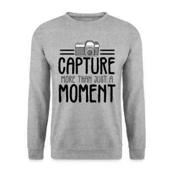 Capturez plus qu’un moment - Photographie - Sweat-shirt Unisexe - gris chiné - Devant - Alina (178cm) & Michal (187cm)