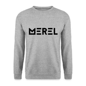 Prénom Merel - Sweat-shirt Unisexe - gris chiné - Devant - Alina (178cm) & Michal (187cm)