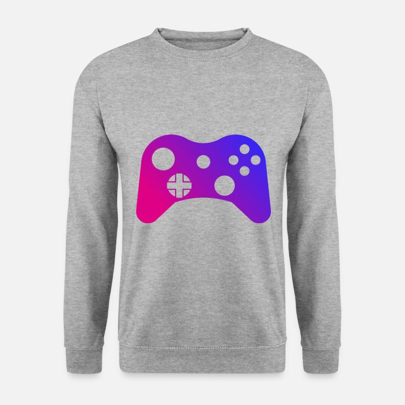 gaming controller gamer game - Unisex Pullover - Weißgrau meliert