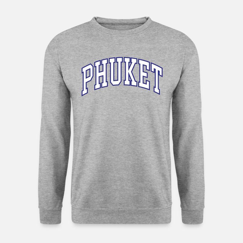 PHUKET - Unisex Pullover - Weißgrau meliert