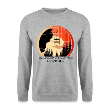 Adventure Living - Unisex Sweatshirt - salt & pepper - Front - Alina (178cm) & Michal (187cm)
