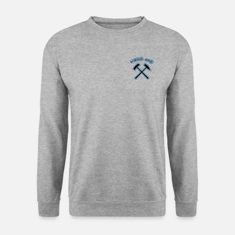 Glück auf! - Unisex Pullover - Weißgrau meliert
