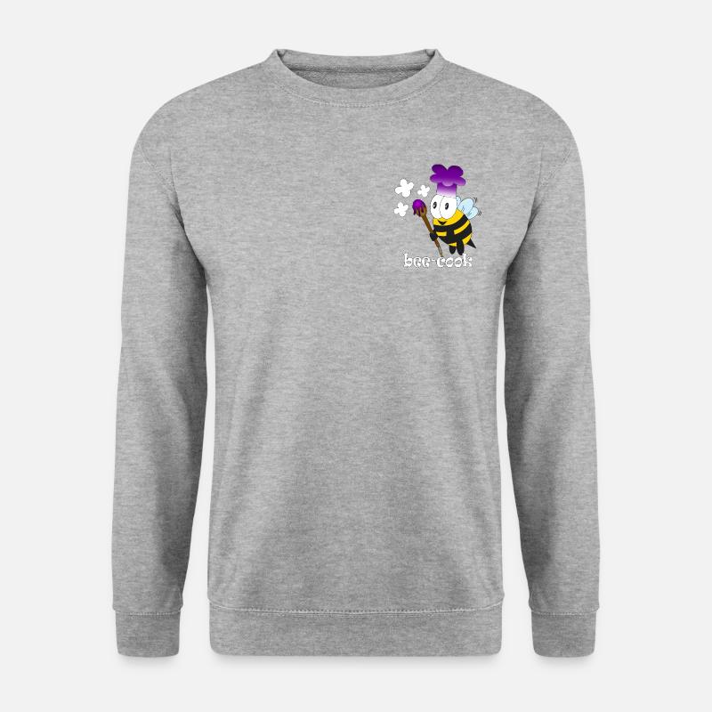 bee Cook - Unisex Pullover - Weißgrau meliert