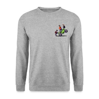 l3m green edition - Sweat-shirt Unisexe - gris chiné - Devant - Alina (178cm) & Michal (187cm)