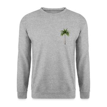 Chemise Palm - Sweat-shirt Unisexe - gris chiné - Devant - Alina (178cm) & Michal (187cm)