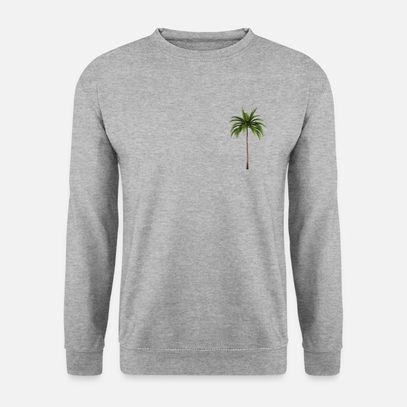 Palm Shirt - Unisex Pullover - Weißgrau meliert