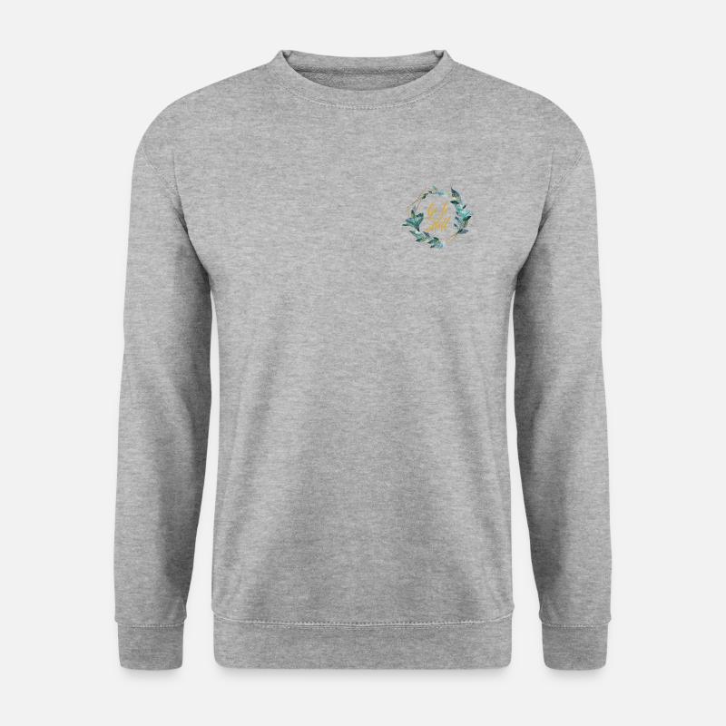 Go To Hell Blumenkranz Geschenk Idee - Unisex Pullover - Weißgrau meliert