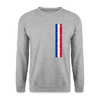 I Love France Elegance Style Design Outfits - Unisex Sweatshirt - salt & pepper - Front - Alina (178cm) & Michal (187cm)