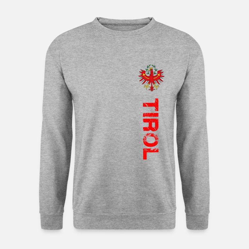 Tirol - Unisex Pullover - Weißgrau meliert