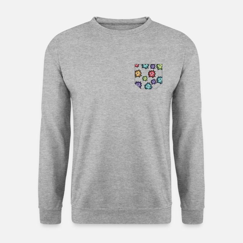 Idée cadeau bactéries de poitrine - Sweat-shirt Unisexe - gris chiné