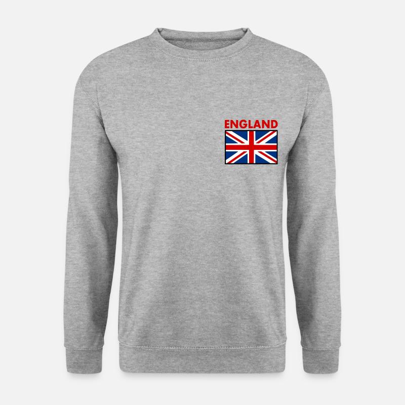 England - Unisex Pullover - Weißgrau meliert