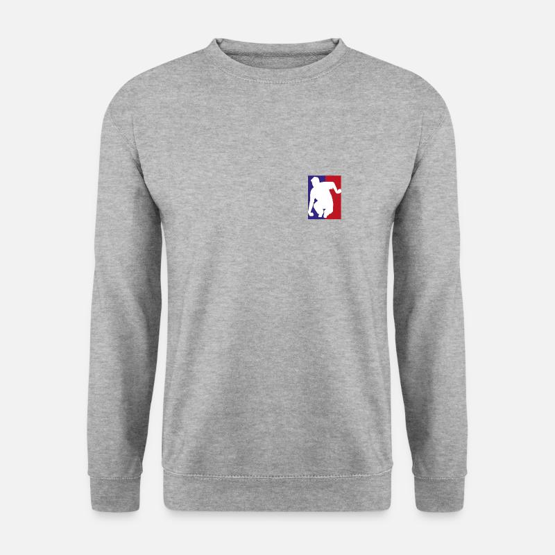 Petanque-Logo - Unisex Pullover - Weißgrau meliert