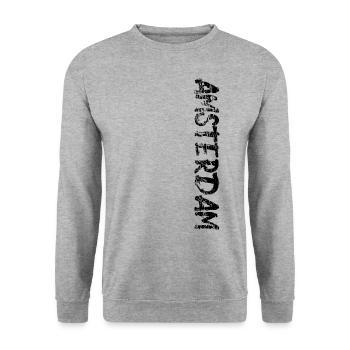 Amsterdam - Sweat-shirt Unisexe - gris chiné - Devant - Alina (178cm) & Michal (187cm)