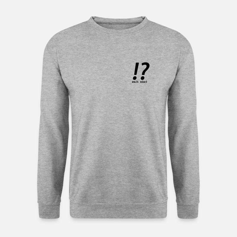 Wie? - Unisex Pullover - Weißgrau meliert