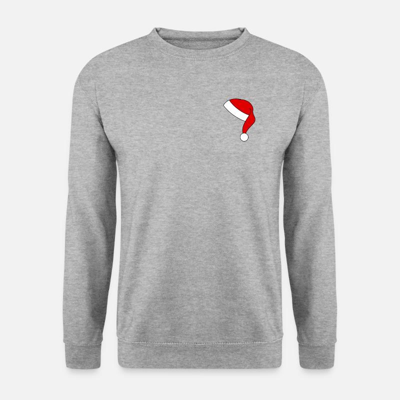 Weihnachtsmütze - Unisex Pullover - Weißgrau meliert