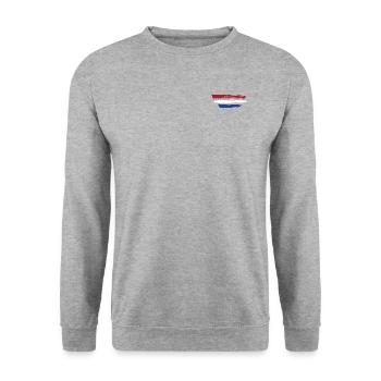 Drapeau des Pays-Bas - LOGO Vintage - Sweat-shirt Unisexe - gris chiné - Devant - Alina (178cm) & Michal (187cm)