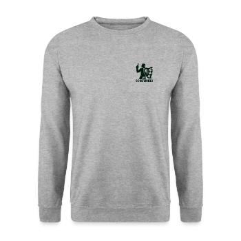 Der Schieferheld - Unisex Pullover - Weißgrau meliert - Vorne - Alina (178cm) & Michal (187cm)