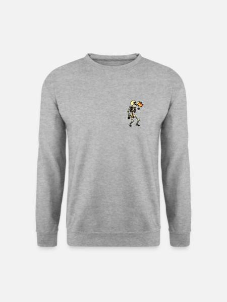 Skeleton drinks beer, Halloween - Unisex Sweatshirt - salt & pepper