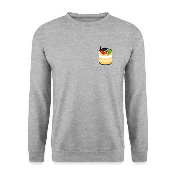 Kuchen - Unisex Pullover - Weißgrau meliert - Vorne - Alina (178cm) & Michal (187cm)