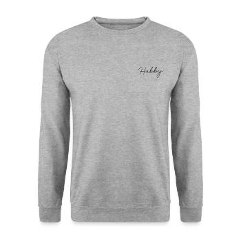 Hubby - Unisex Sweatshirt - salt & pepper - Front - Alina (178cm) & Michal (187cm)
