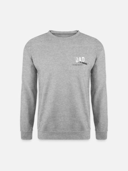 Papa Vater Dad Daddy Geschenk - Unisex Pullover - Weißgrau meliert