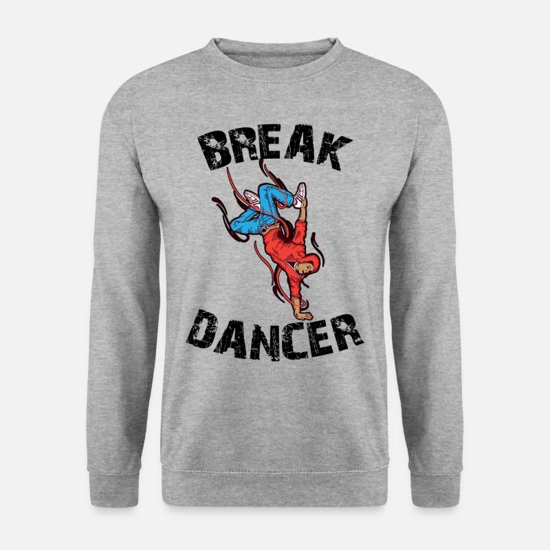 Breakdance Junge Sohn Kind Breakdancer Geschenk - Unisex Pullover - Weißgrau meliert