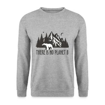 il n'y a pas de planète b - Sweat-shirt Unisexe - gris chiné - Devant - Alina (178cm) & Michal (187cm)