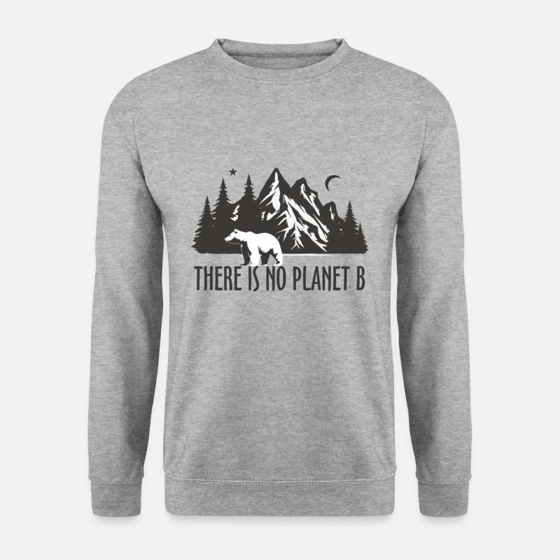 es gibt keinen Planeten b - Unisex Pullover - Weißgrau meliert
