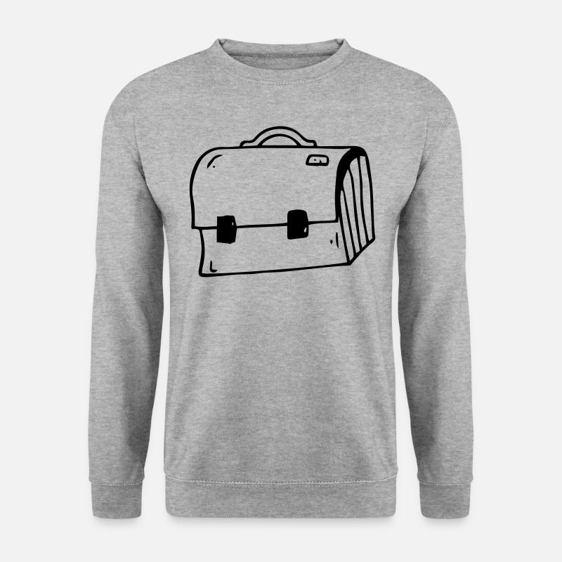 Aktenkoffer Aktentasche Geschenkidee - Unisex Pullover - Weißgrau meliert