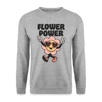 Le pouvoir des fleurs - Sweat-shirt Unisexe - gris chiné - Devant - Alina (178cm) & Michal (187cm)