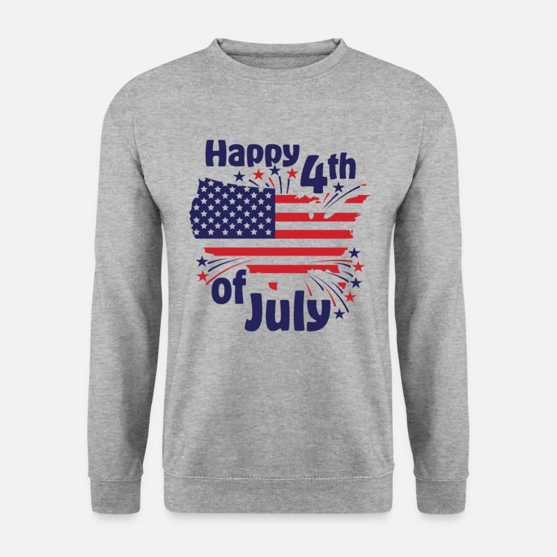 Schönen 4. Juli - Unisex Pullover - Weißgrau meliert
