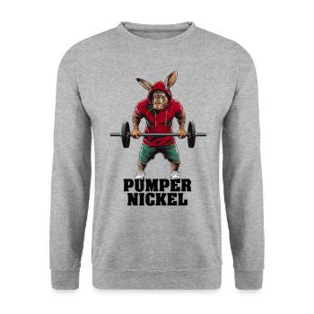 Pumpernickel - Unisex Sweatshirt - salt & pepper - Front - Alina (178cm) & Michal (187cm)