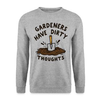 Gardeners Have Dirty Thoughts - Unisex Sweatshirt - salt & pepper - Front - Alina (178cm) & Michal (187cm)