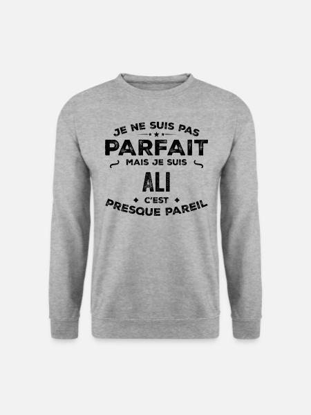 Ali – Un Prénom, Une Légende Drôle et Fière - Sweat-shirt Unisexe - gris chiné