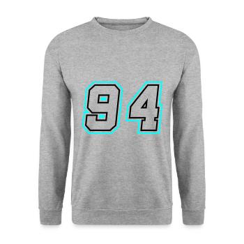 94 Number Symbol - Unisex Sweatshirt - salt & pepper - Front - Alina (178cm) & Michal (187cm)