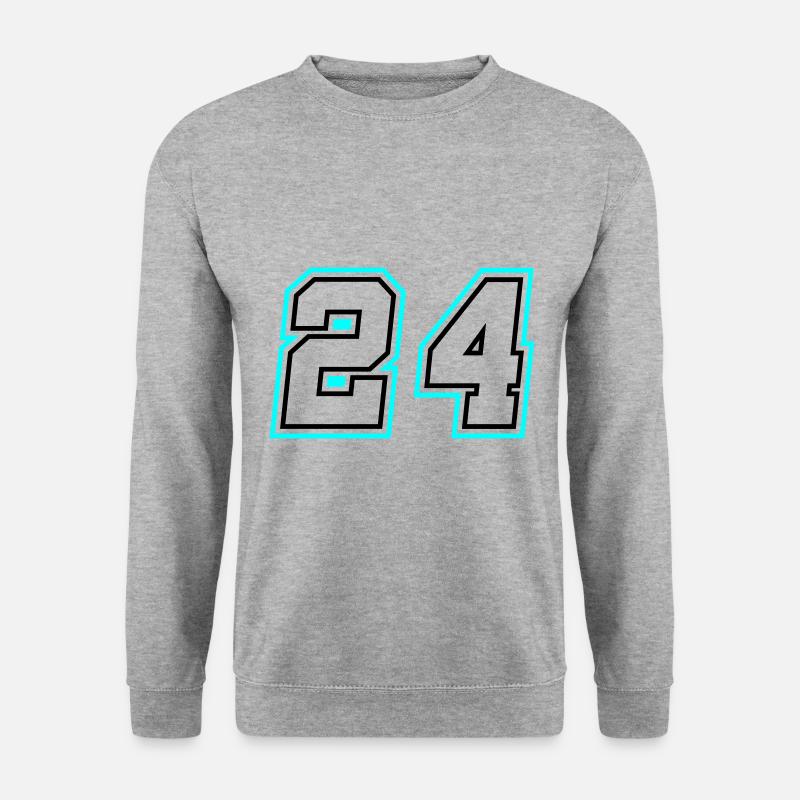 24 Zahl symbol - Unisex Pullover - Weißgrau meliert