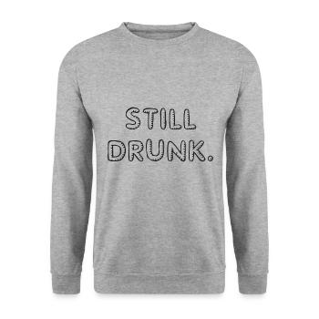 Still Drunk - Unisex Pullover - Weißgrau meliert - Vorne - Alina (178cm) & Michal (187cm)