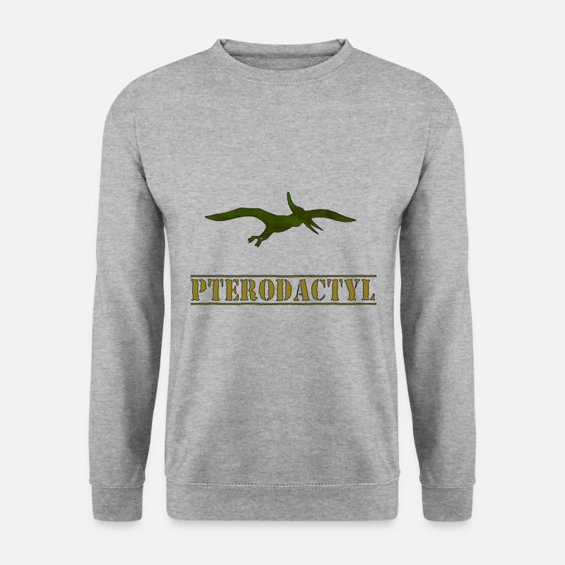 Pterodactyl Flugsaurier Dino - Unisex Pullover - Weißgrau meliert