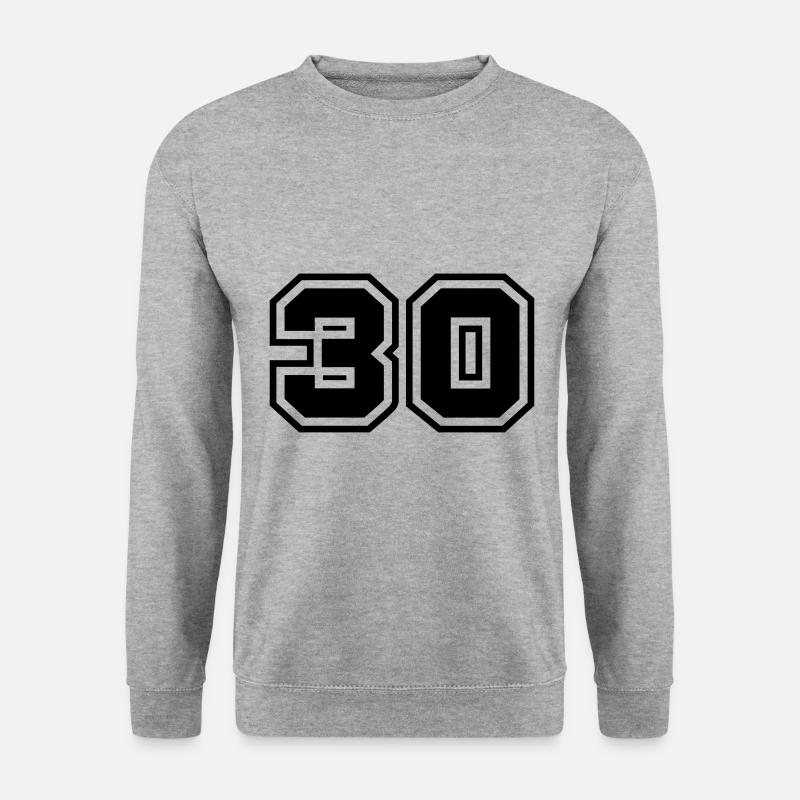 30 number symbol - Unisex Sweatshirt - salt & pepper