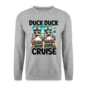 Humor Cruise Holidays - Unisex Sweatshirt - salt & pepper - Front - Alina (178cm) & Michal (187cm)