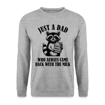 Father Humor Dad Same Parent Dad - Unisex Sweatshirt - salt & pepper - Front - Alina (178cm) & Michal (187cm)