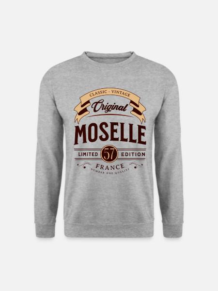 Departement Moselle Frankreich - Unisex Pullover - Weißgrau meliert
