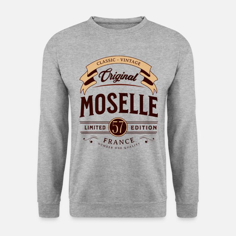 Departement Moselle Frankreich - Unisex Pullover - Weißgrau meliert