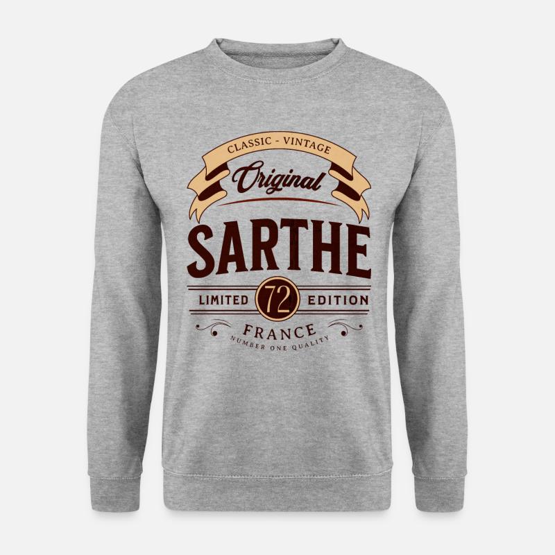Departamento Sarthe Frankreich - Unisex Pullover - Weißgrau meliert