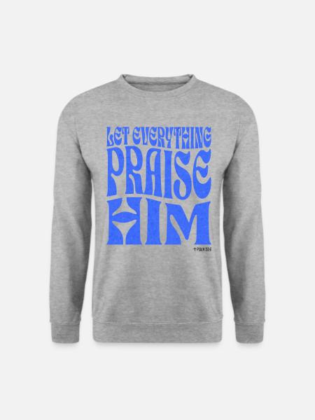 Christentum Christlicher Bibelvers - Unisex Pullover - Weißgrau meliert