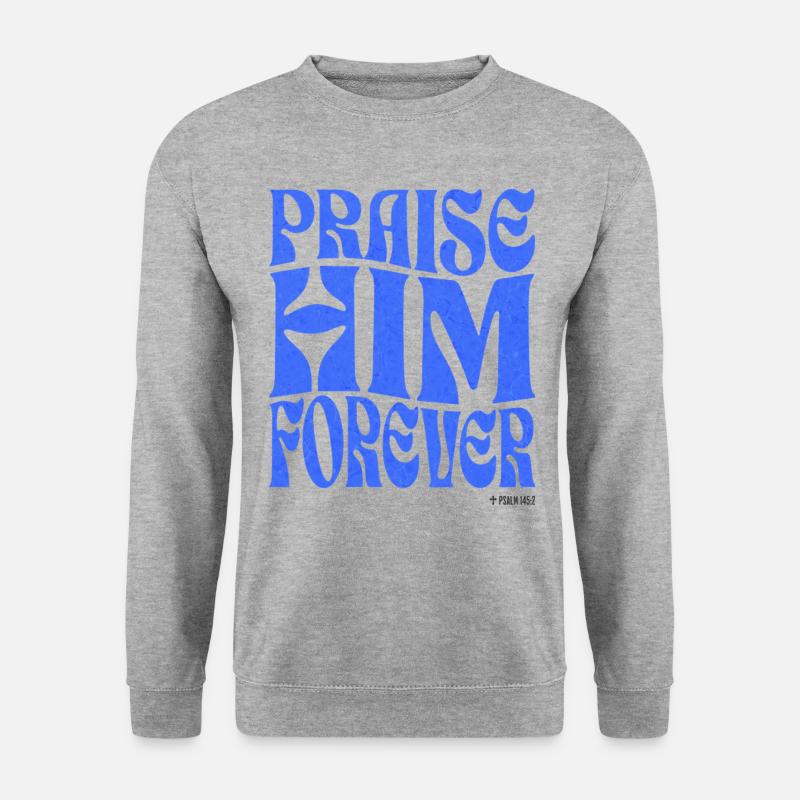 Christentum Christlicher Bibelvers - Unisex Pullover - Weißgrau meliert