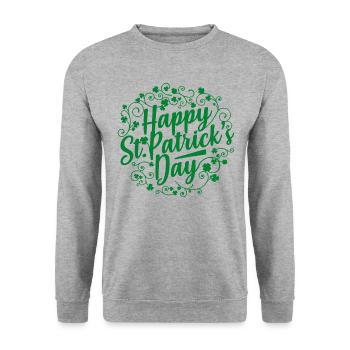 Saint Patrick's Day Parade - Unisex Sweatshirt - salt & pepper - Front - Alina (178cm) & Michal (187cm)