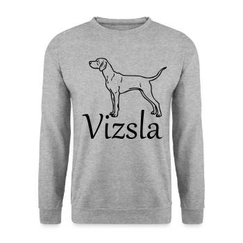 hongarian vizsla © www.dog-power.nl - Unisex Sweatshirt - salt & pepper - Front - Alina (178cm) & Michal (187cm)