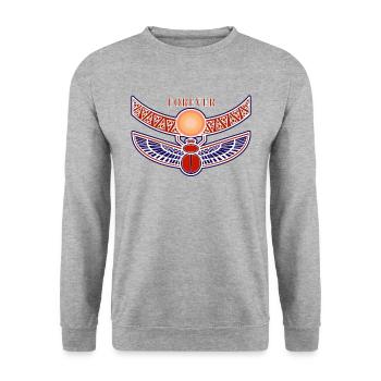 Ewiges Liebe, für Götter, für die ewige Liebe - Unisex Pullover - Weißgrau meliert - Vorne - Alina (178cm) & Michal (187cm)